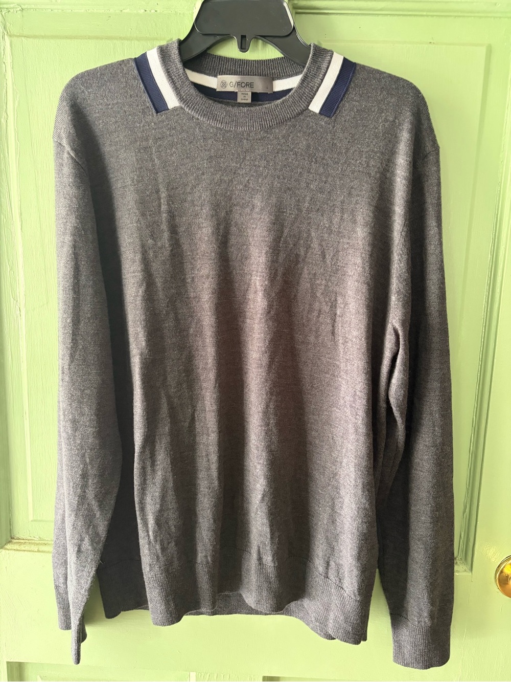 NEW G/FORE G4 Men's Merino Wool Colorblock
Intarsia Crewneck Sweater large